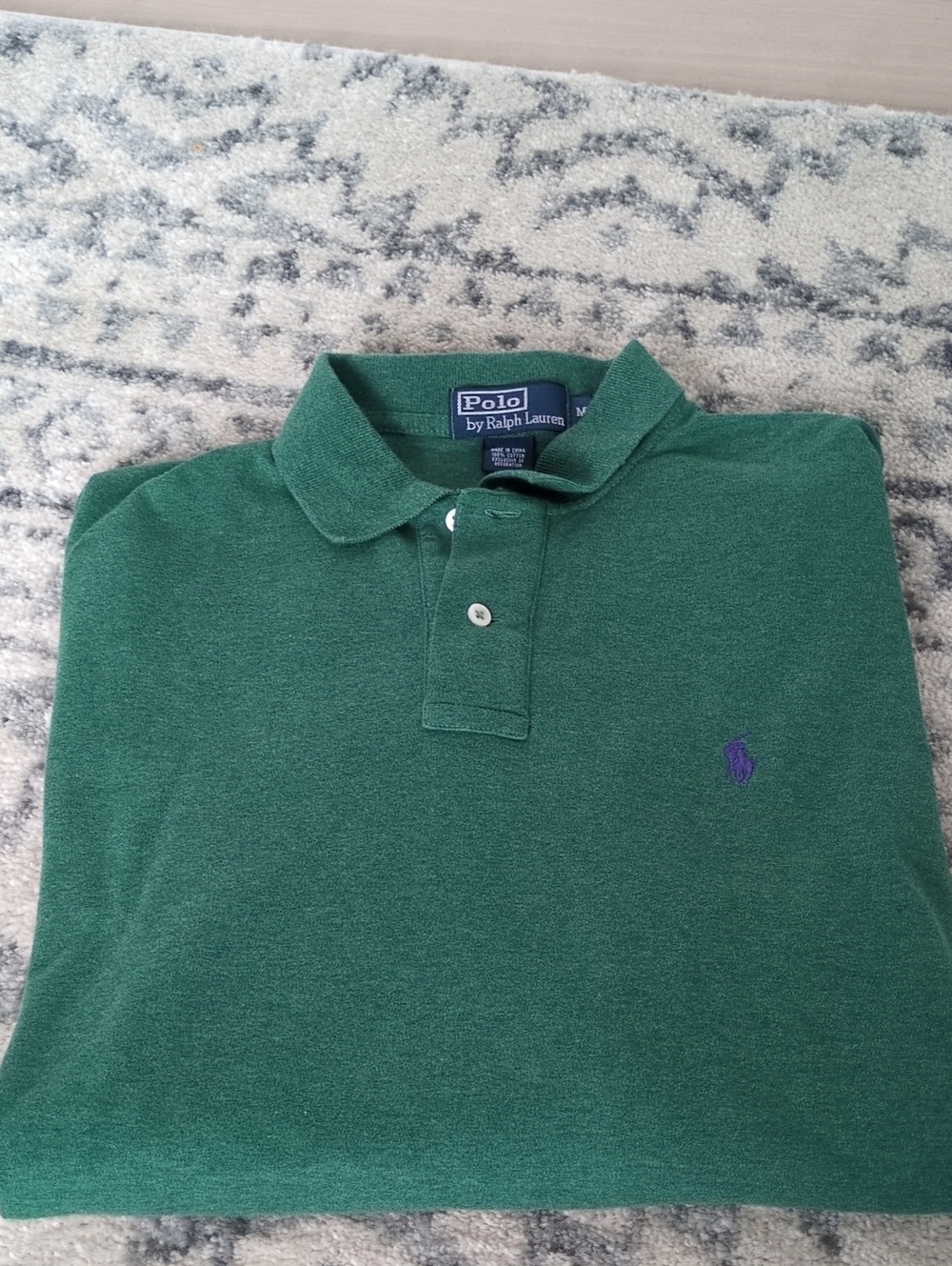 Polo by Ralph Lauren Green Polo with Purple Pony Logo